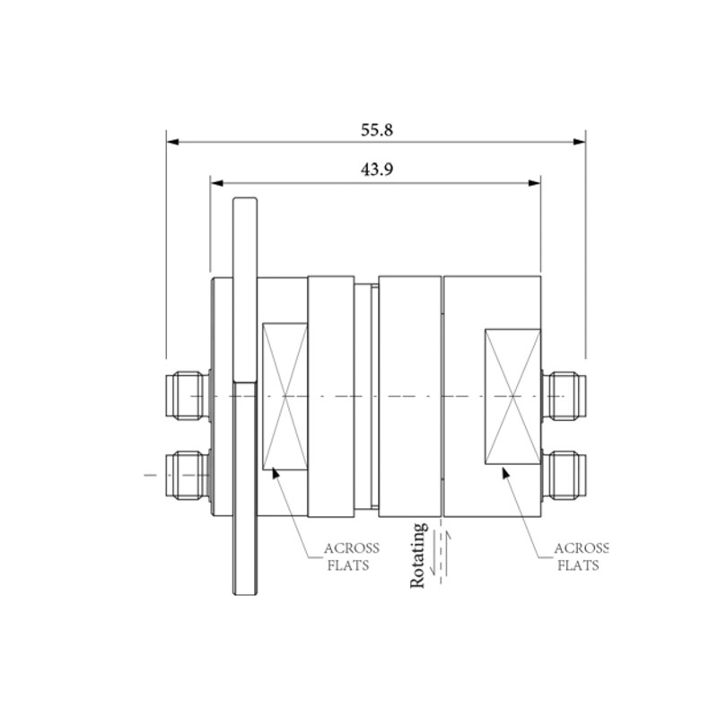 RJ518212 - Dual Channel Coaxial Rotary Joint - [DC-18GHz] SMA